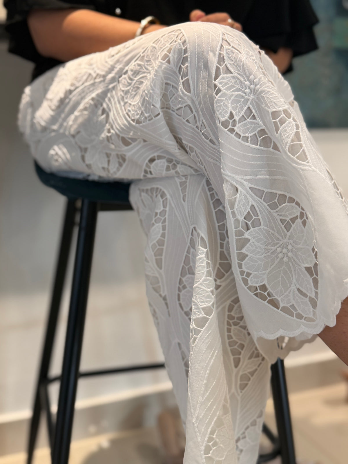 The Ivory Lace Pant