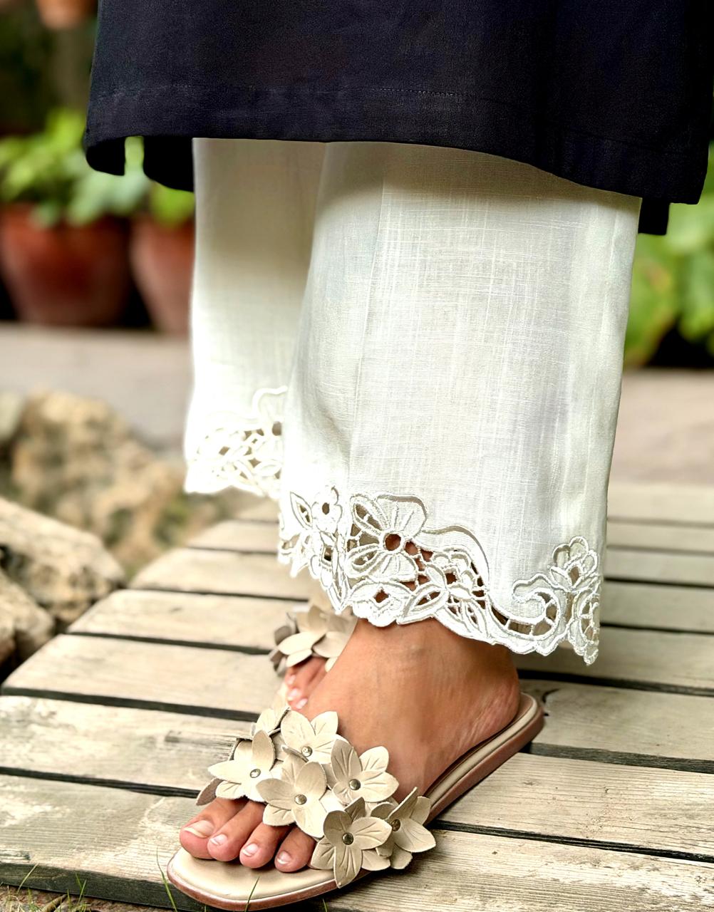 Ivory Linen Trouser